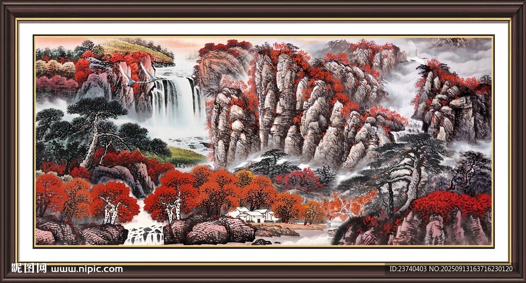 山水国画风景图