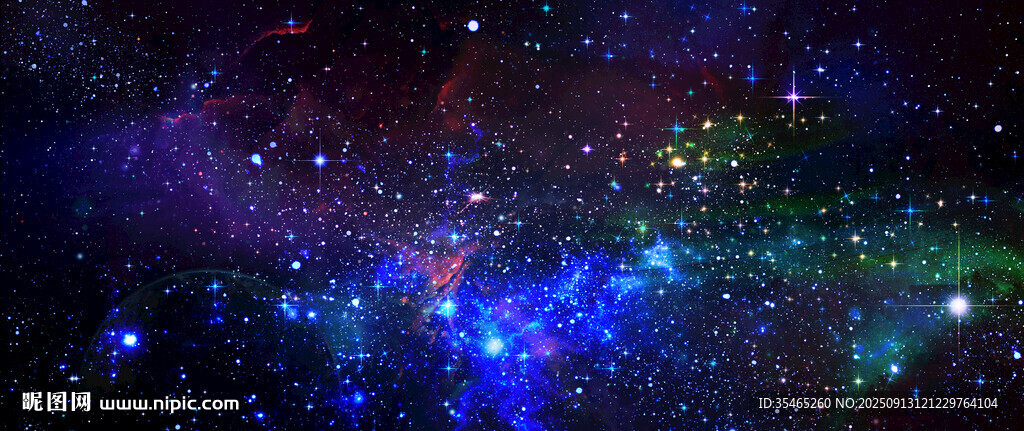 蓝色星空灯箱软膜天花吊顶