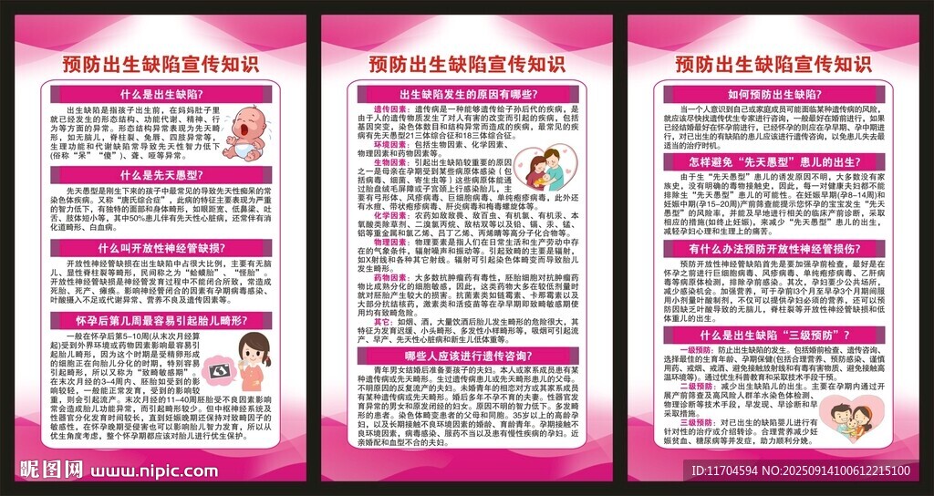 预防出生缺陷日展板
