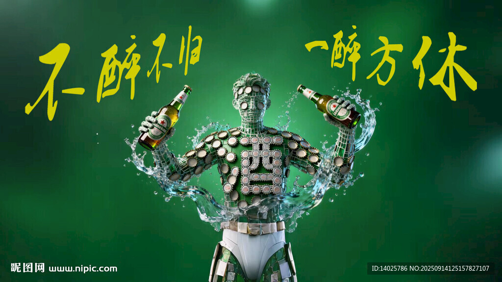 酒吧创意海报图独特艺术造型