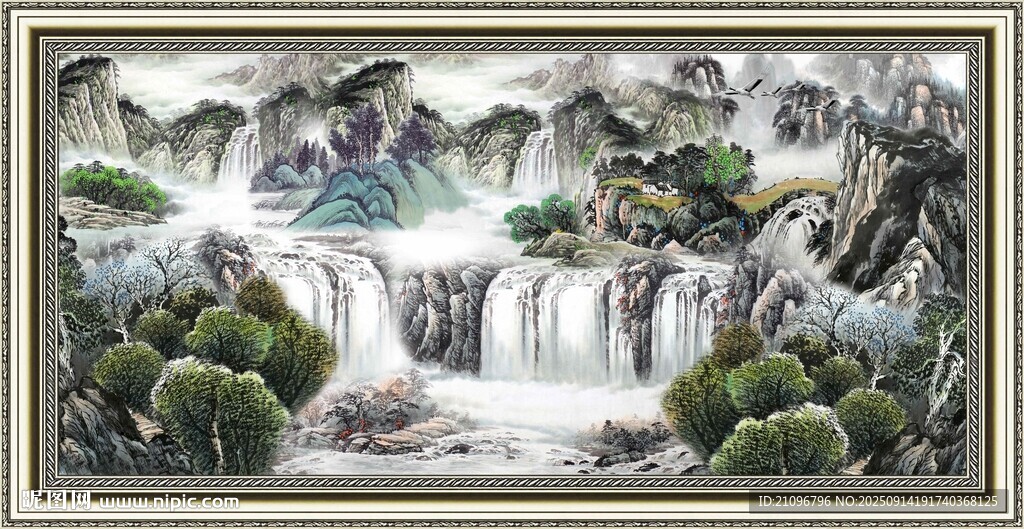 山水国画风景图