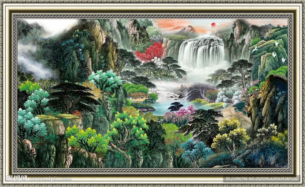 山水国画风景图