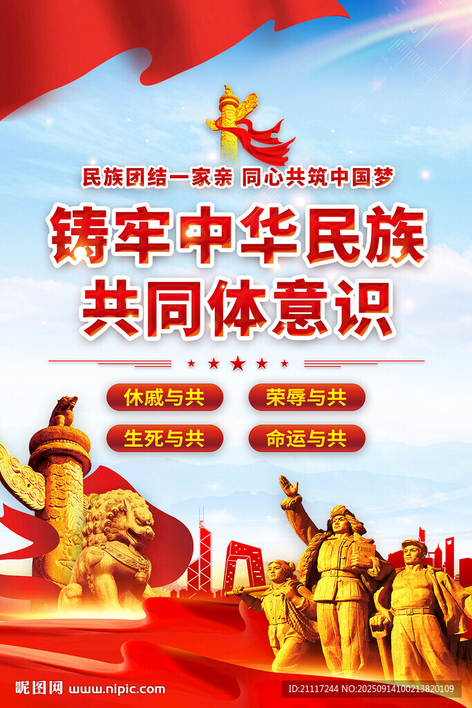 铸牢中华民族共同体意识海报