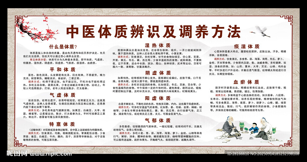 中医九种体质辨识