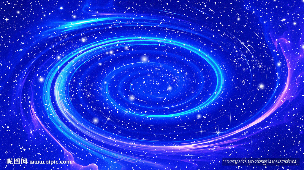 梦幻蓝色旋涡星空吊顶