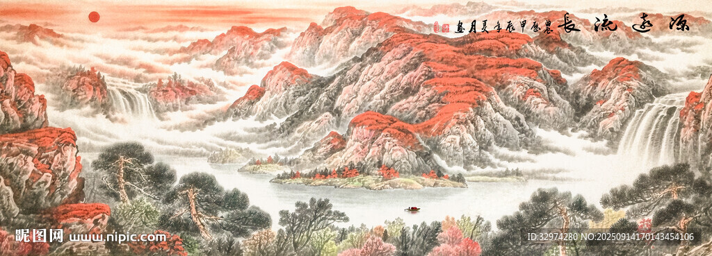 聚宝盆风水画