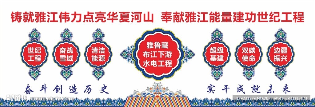 雅鲁藏布江下游水电工程文化墙