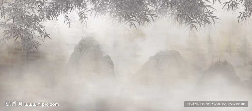 水墨竹影