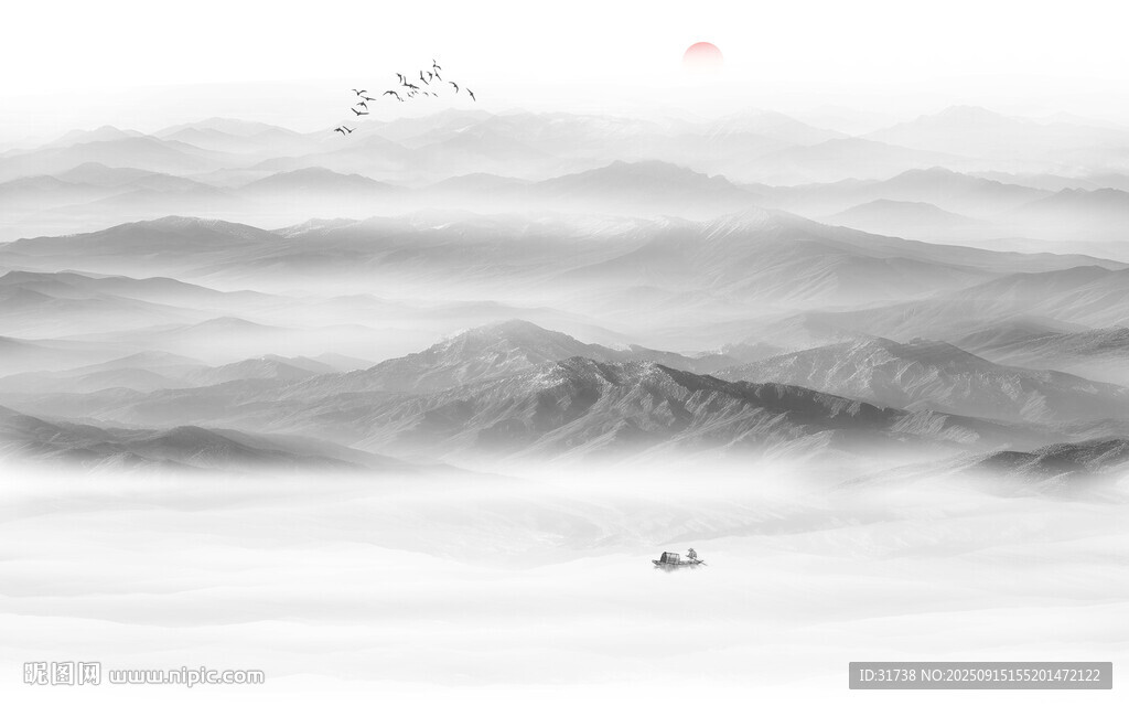  水墨山水画