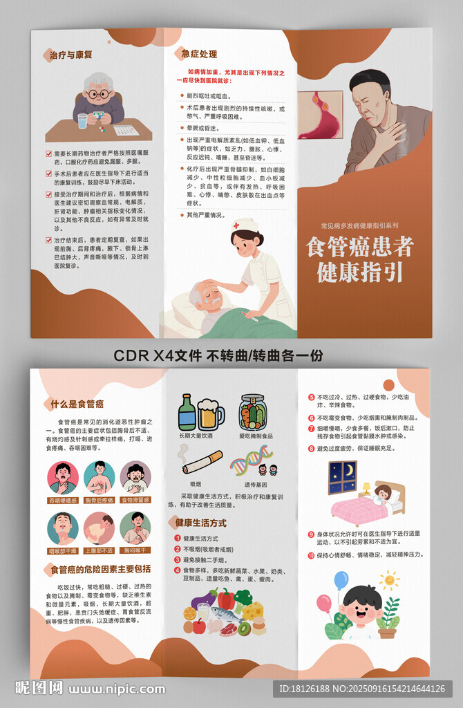 食管癌患者健康指引三折页
