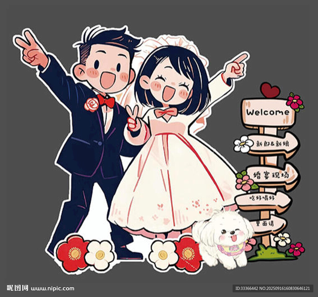 婚礼迎宾立牌 