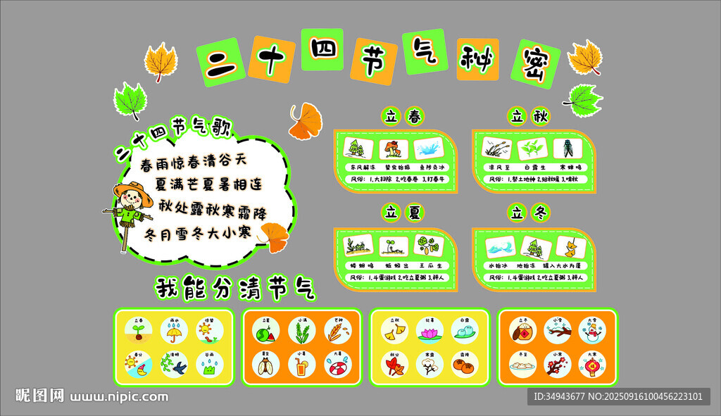 24二十四节气幼儿园植物角环创