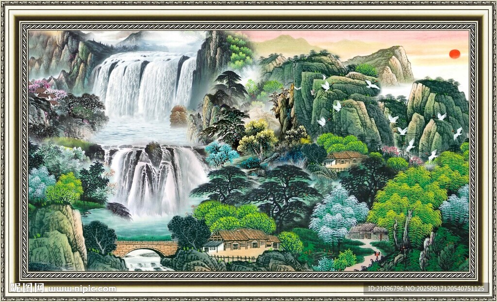 山水国画风景图