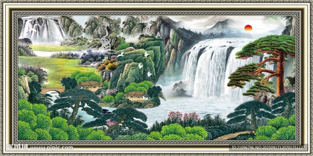 中式山水风景
