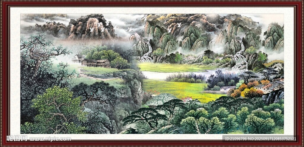山水国画风景图