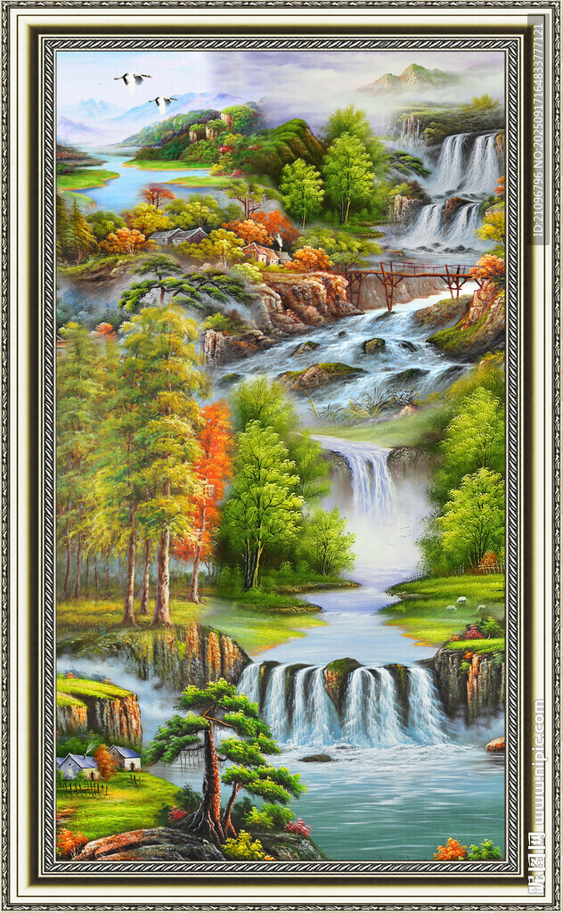 中国画山水 