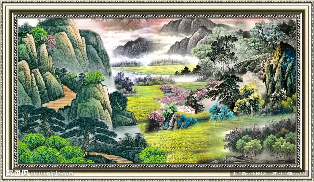 中国画山水 