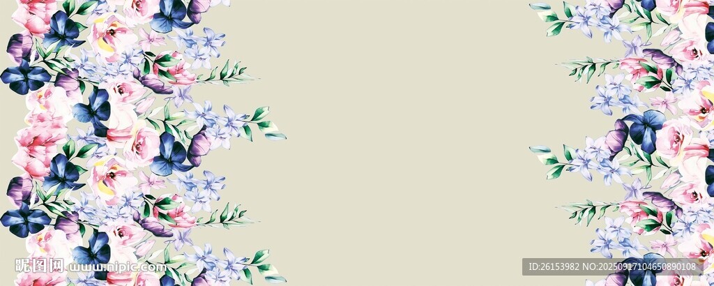 花卉图案布料纹理展示