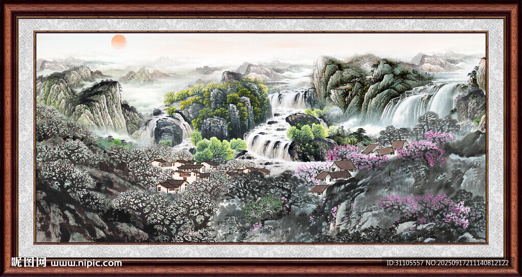 中堂山水画 山