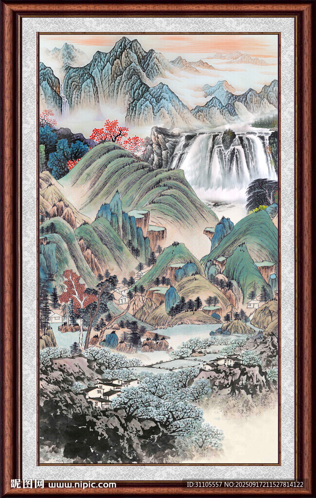中堂山水画 