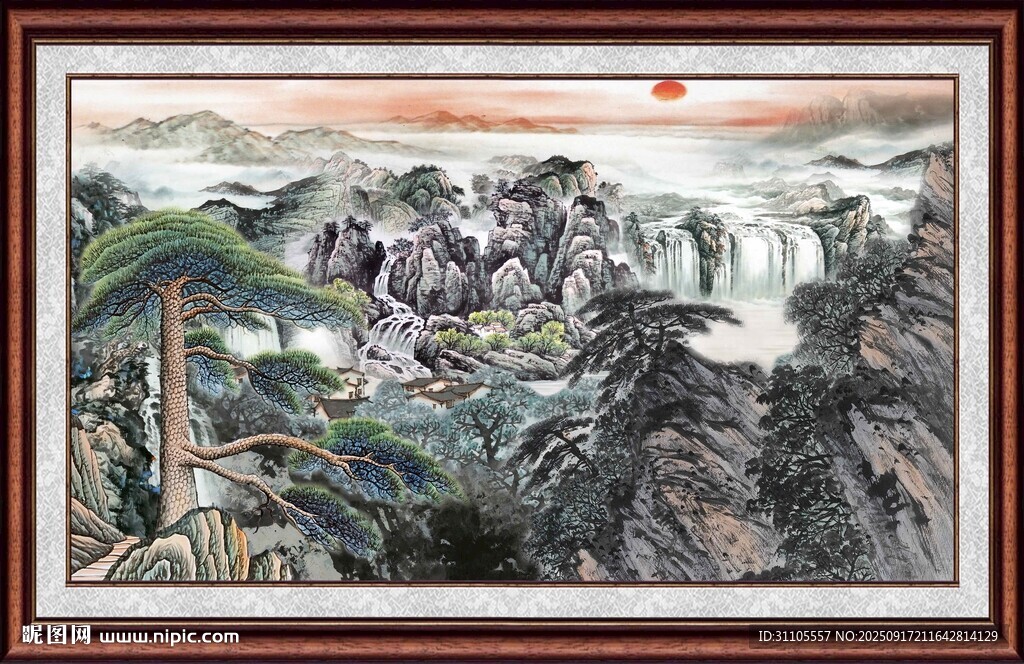 中式山水国画装饰画