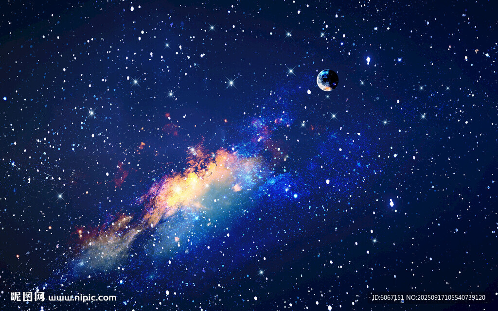 蓝色星空背景