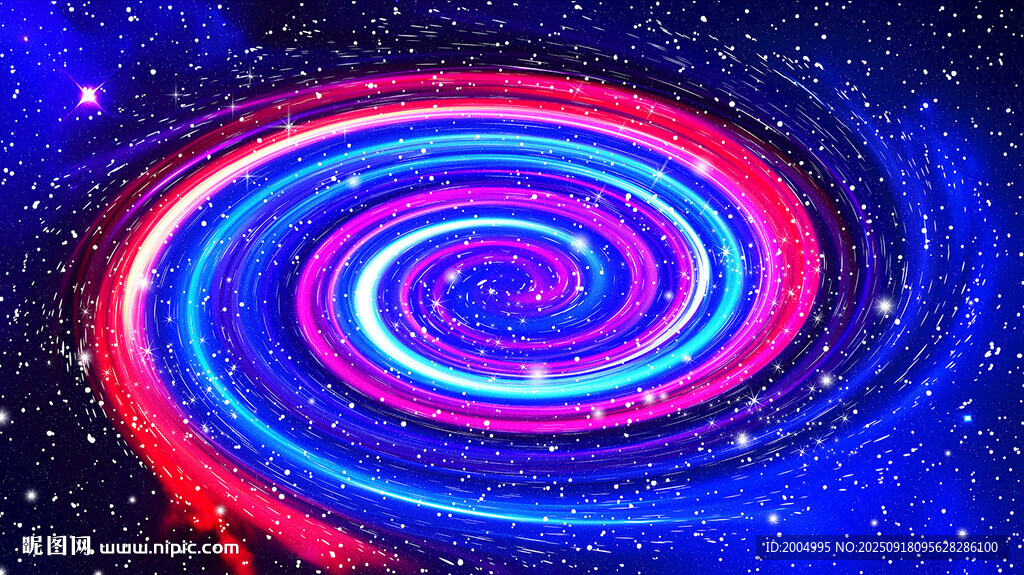 彩色旋涡星空背景