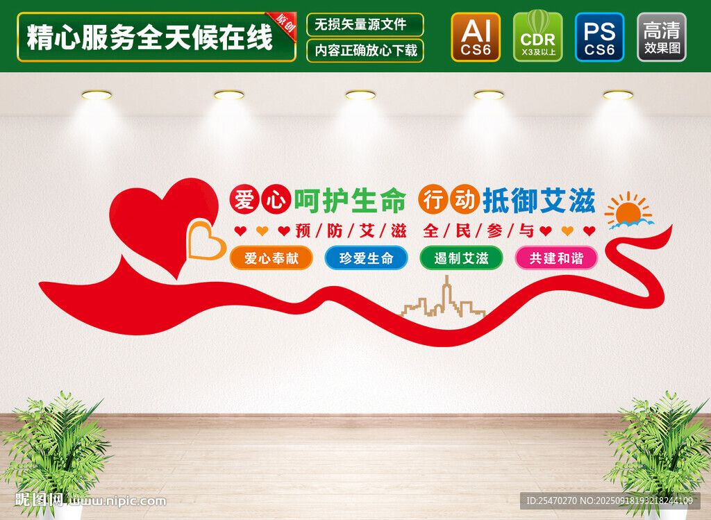 预防艾滋病文化墙