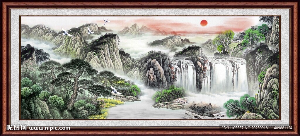 山水国画风景图