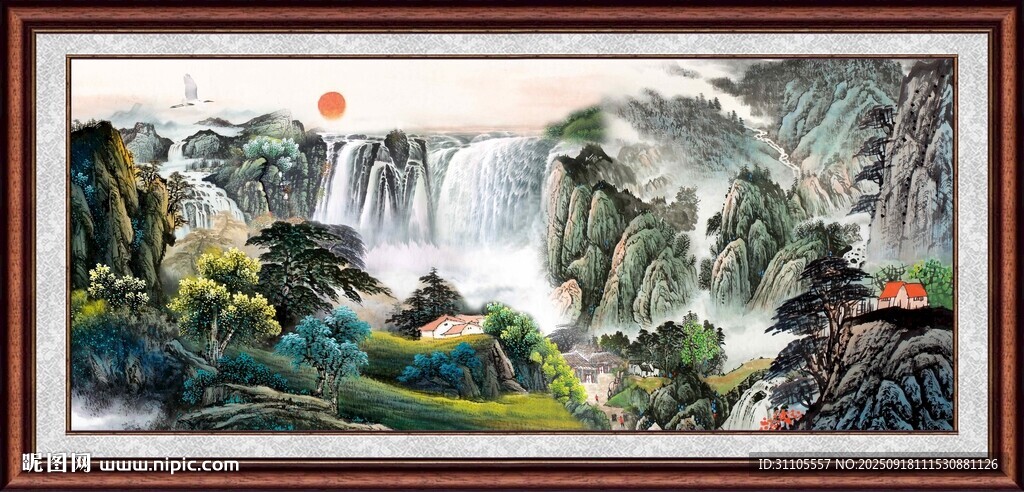 山水国画风景图