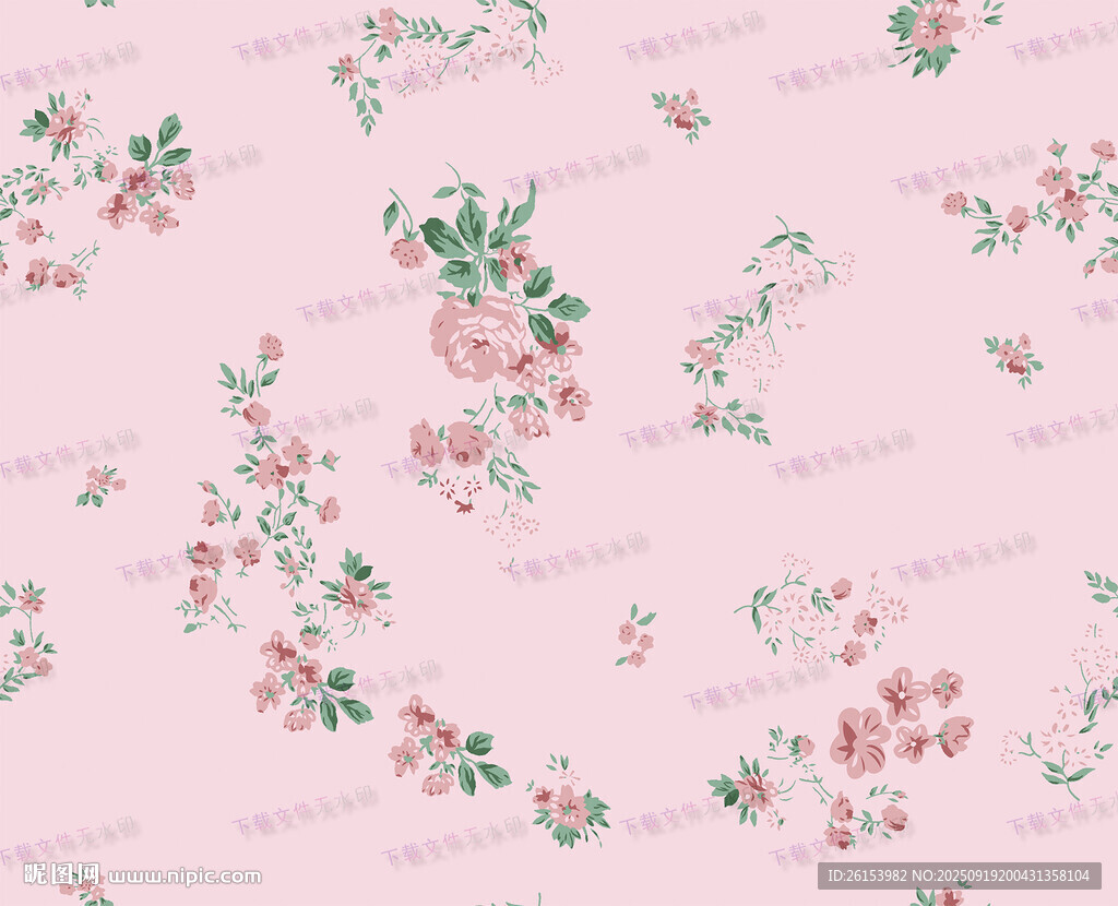 粉色花卉图案背景纹理