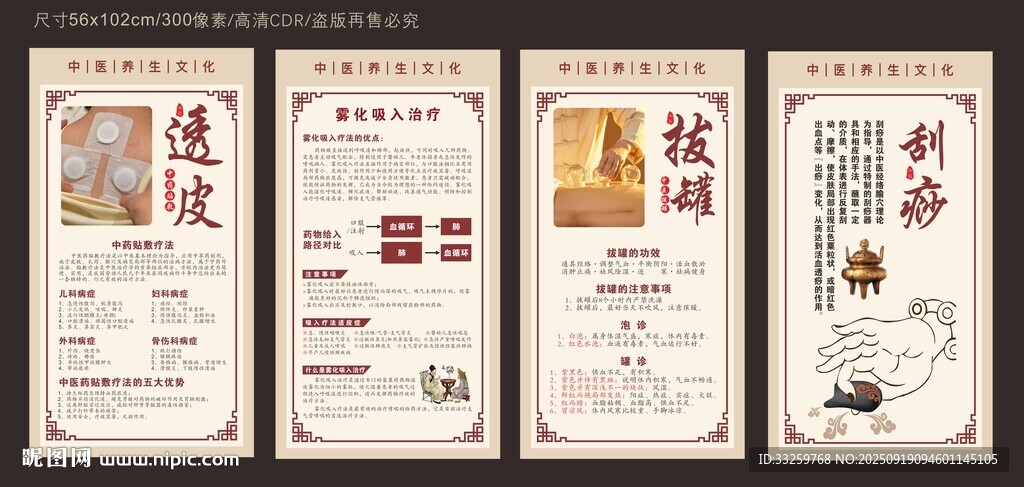 中医治疗展板中医疗法文化展板