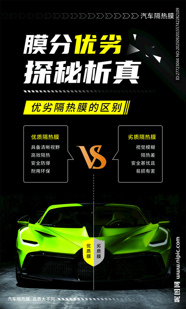 汽车贴膜海报