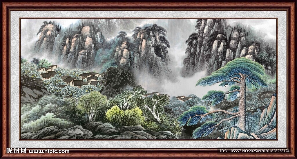 中式山水国画
