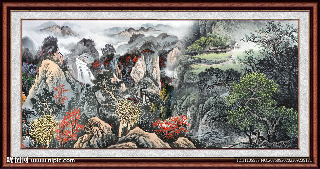 山水中堂画 
