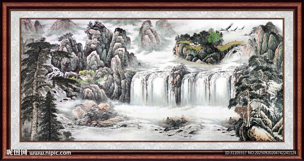 山水国画风景图