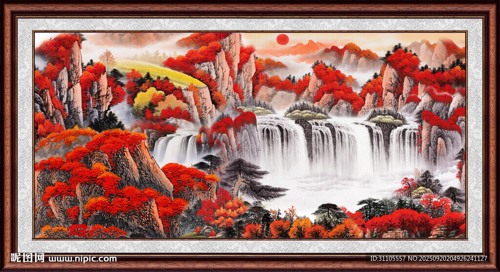 山水中堂画 