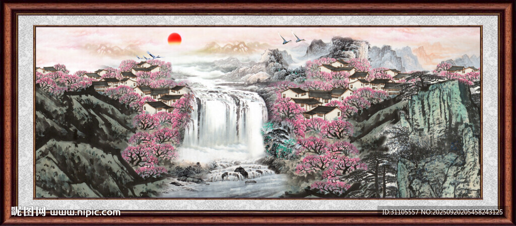 山水中堂画 