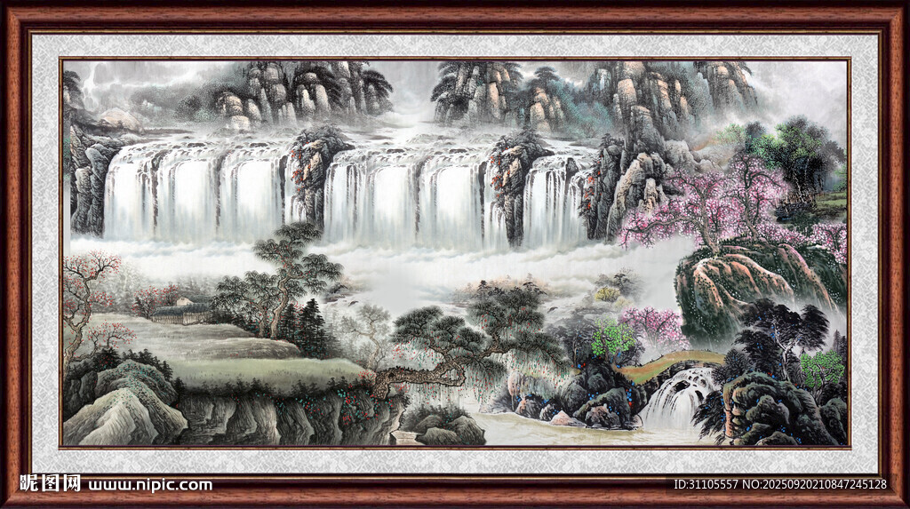 山水中堂画 