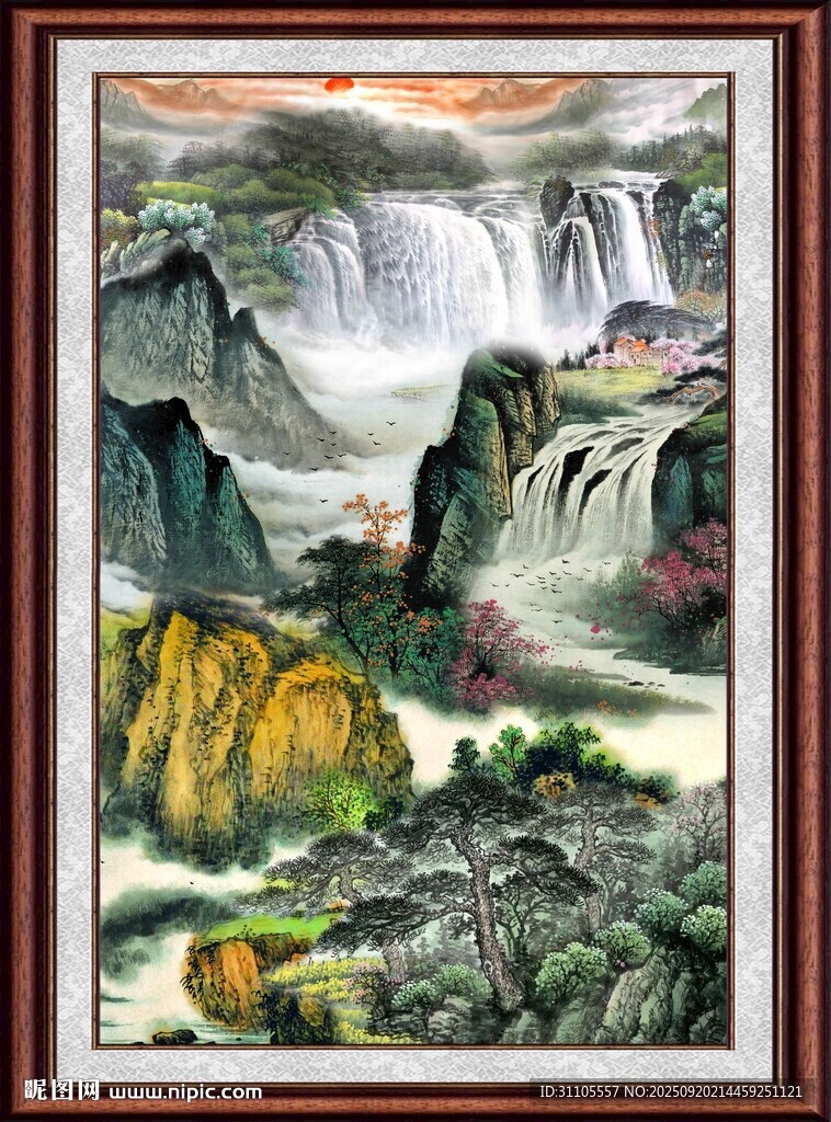 山水国画风景图