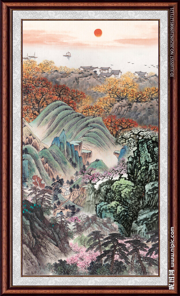 中国画山水 