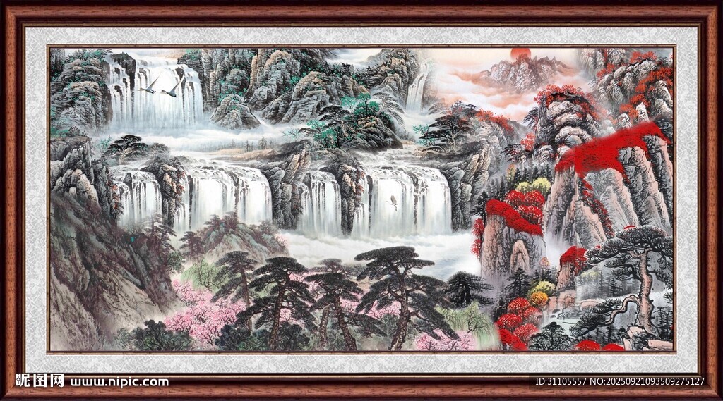 中式山水国画装饰画
