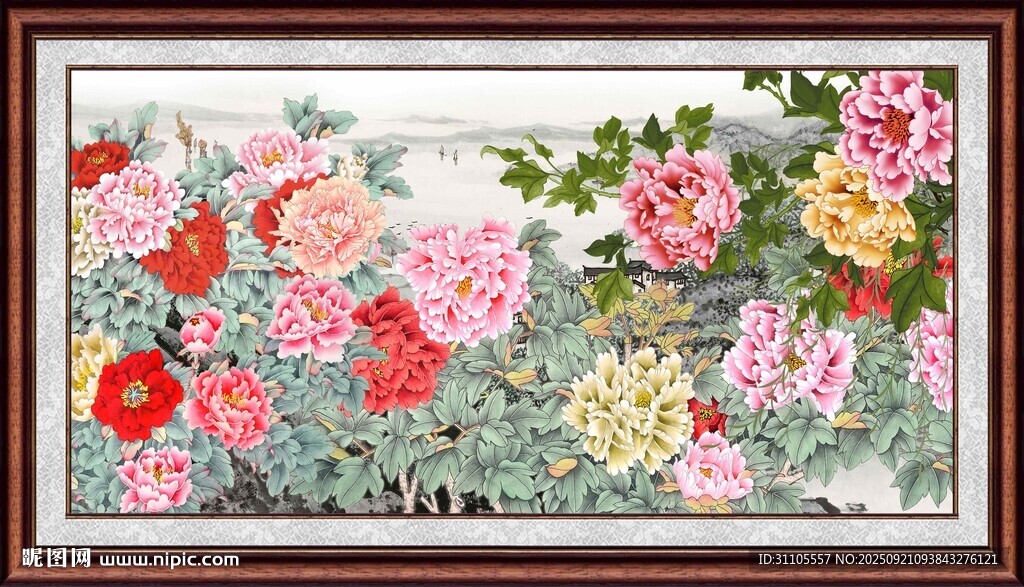 繁花似锦牡丹图