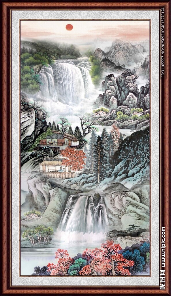 山水国画风景图