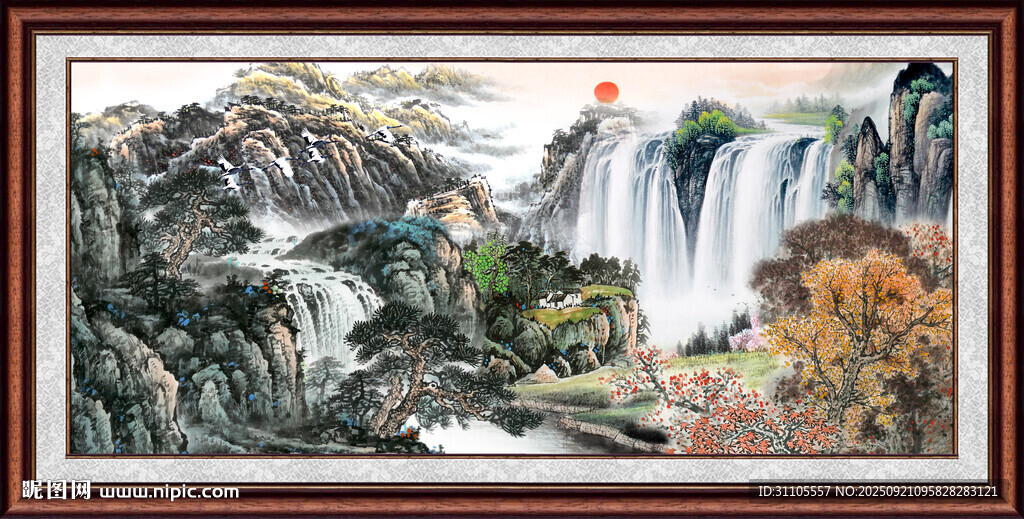 中国画山水 