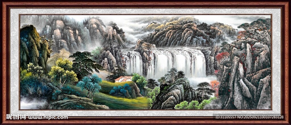 山水间风景图