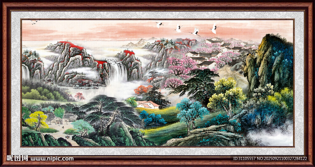 中国画山水 
