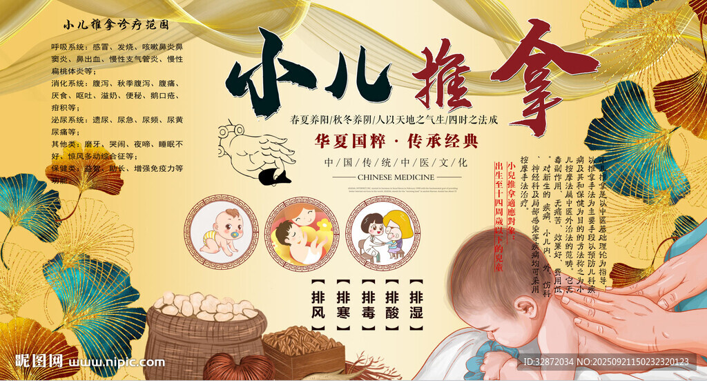 小儿推拿背景墙