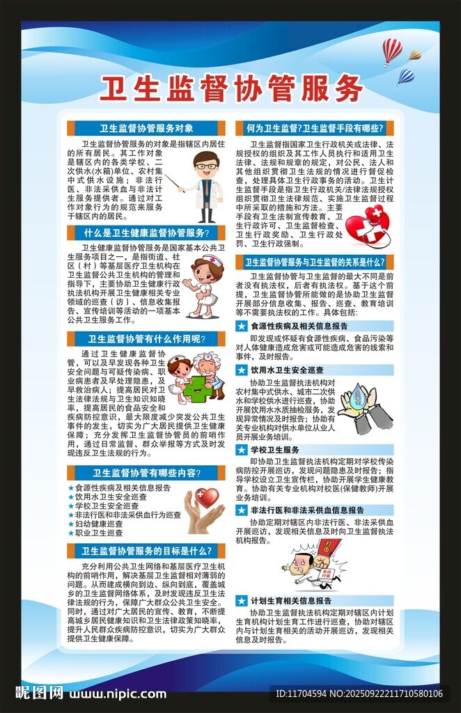 卫生监督协管海报