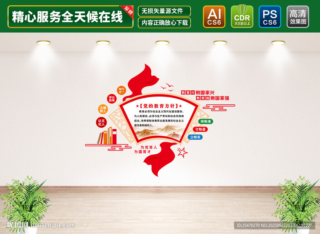 党的教育方针文化墙